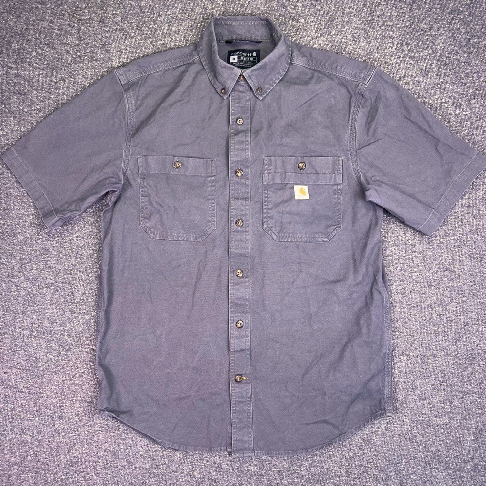 Carhartt Shirt Mens M Gray Rugged Flex Relaxed‎ Workwear Hiking Outdoors Utility